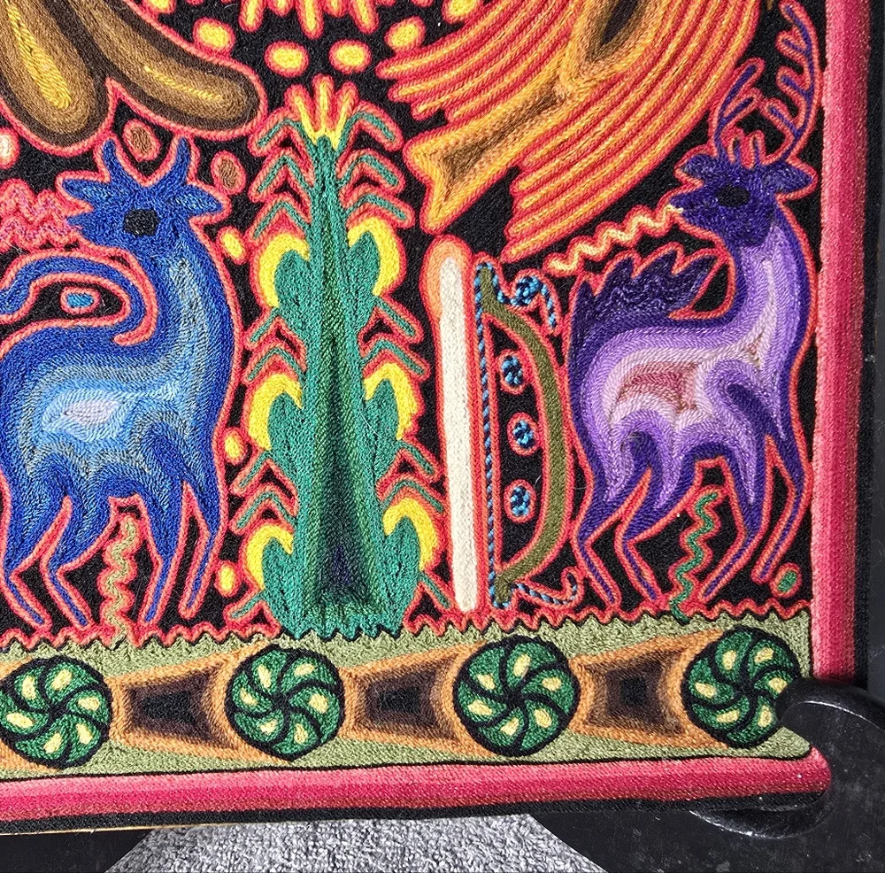 Huichol Yarn Art By Santos Daniel Camillo Jimenez